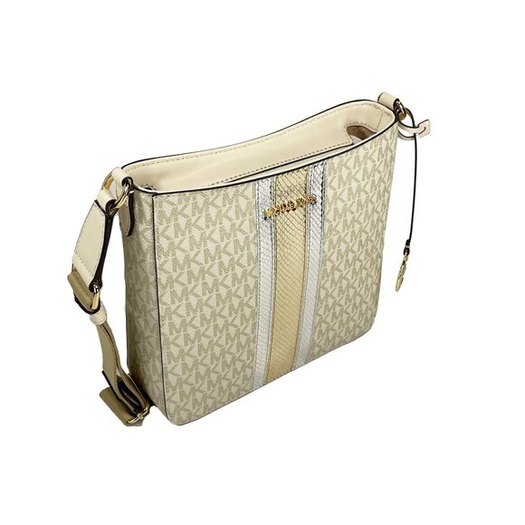 NEW Michael Kors Jet Set Travel Small Messenger Crossbody Bag Pale Gold Purse - Picture 7 of 7
